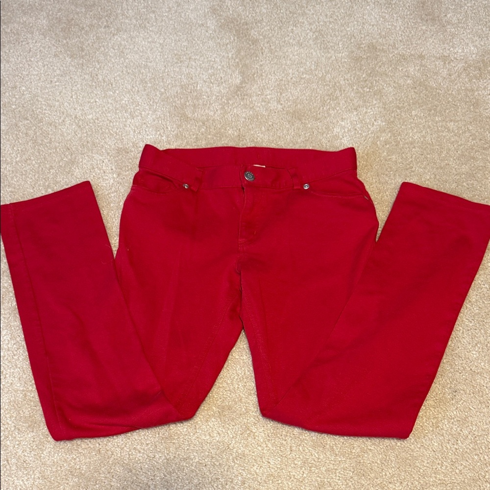 Red girls leggings